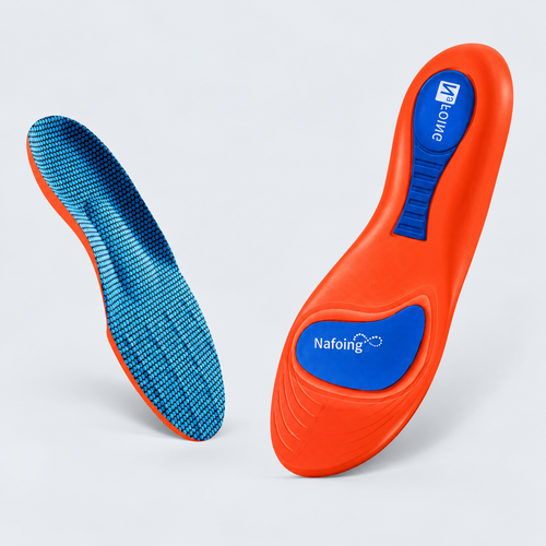 Red insole pair — digitally recoloured supplier image